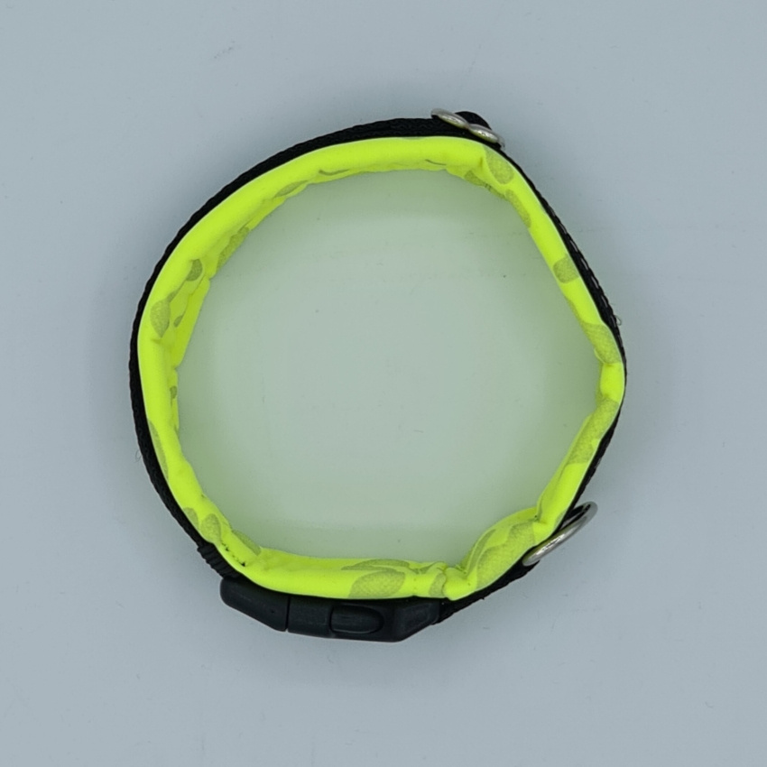 Halsband Safety - schwarz, Neongelb, reflektierend und fluoreszierend!